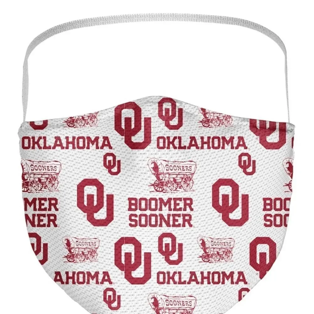 New in Package University of Oklahoma Sooners Face Covering Face Masks Set of 3